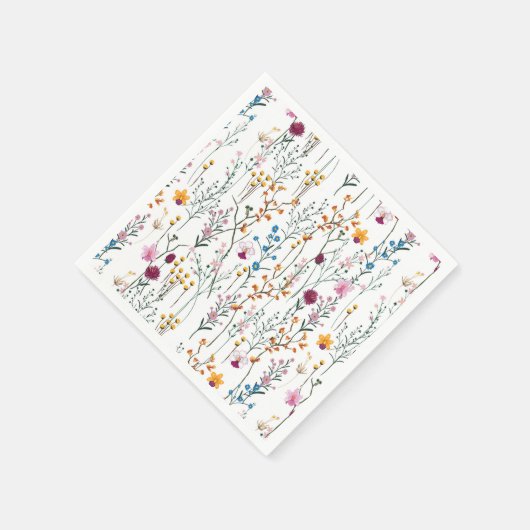 Serviette En Papier Motif Fleur sauvage (Coin)