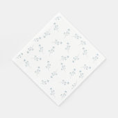 Serviette En Papier Motif Fleur sauvage bleu (Coin)