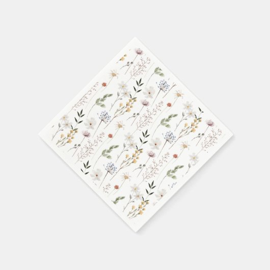 Serviette En Papier Motif Fleur sauvage Boho (Coin)