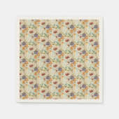 Serviette En Papier Motif fleur sauvage d'automne (Devant)