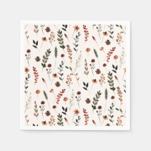 Serviette En Papier Motif Fleur sauvage de Earthy Fall