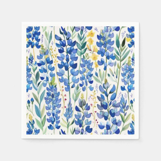 Serviette En Papier Motif Fleur sauvage du Texas Bluebonnet (Devant)