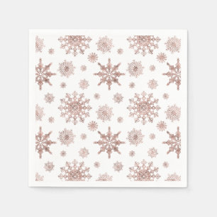 Serviette En Papier Motif Flocon de Neige de Couleur Ressemblant à du