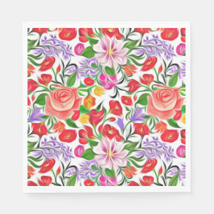 Serviette En Papier motif floral