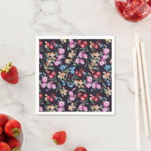 Serviette En Papier motif floral Abstrait