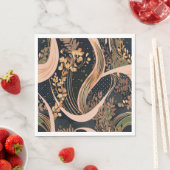 Serviette En Papier motif floral Abstrait, pois, vignes (En situation)