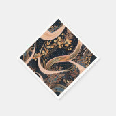 Serviette En Papier motif floral Abstrait, pois, vignes (Coin)