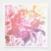 Serviette En Papier motif floral, amour nature, rose (Devant)