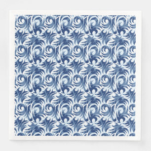 Serviette En Papier Motif floral bleu doux