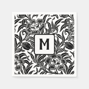 Serviette En Papier Motif floral botanique vintage Art Nouveau