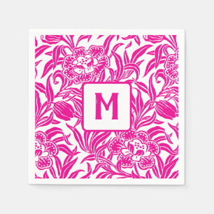 Serviette En Papier Motif floral botanique vintage Art Nouveau