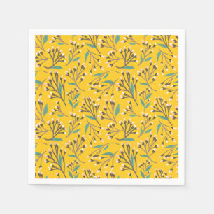 Serviette En Papier Motif floral dans des branches et des bourgeons dé