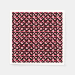 Serviette En Papier Motif floral de fleurs de cerisier, fleurs roses