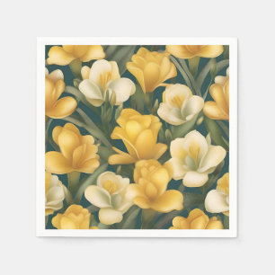 Serviette En Papier Motif floral délicat Freesia
