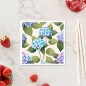 Serviette En Papier Motif Floral Hydrangea (En situation)