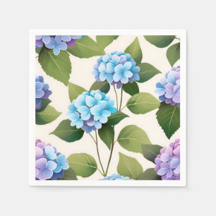 Serviette En Papier Motif Floral Hydrangea
