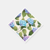 Serviette En Papier Motif Floral Hydrangea (Coin)