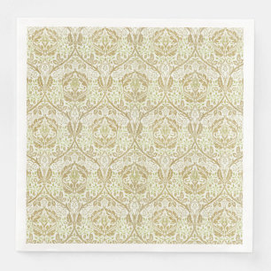 Serviette En Papier Motif floral or élégant