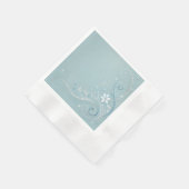 Serviette En Papier Motif Floral Pastel Cerulean Design (Coin)
