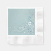 Serviette En Papier Motif Floral Pastel Cerulean Design (Devant)