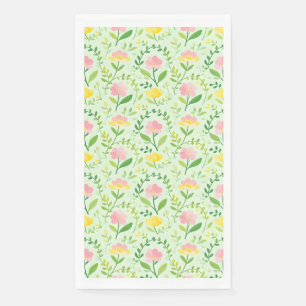 Serviette En Papier Motif floral pastel de printemps