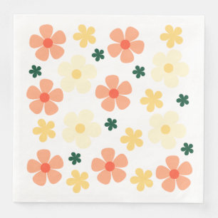 Serviette En Papier Motif floral rose élégant parfait pour n'importe q
