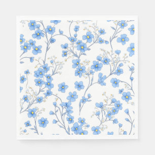Serviette En Papier Motif floral sans couture Myosotis