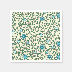 Serviette En Papier Motif floral sans couture sur fond beige