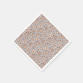 Serviette En Papier Motif floral transparent gris (Coin)