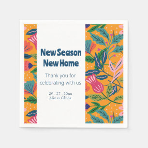 Serviette En Papier Motif floral tropical moderne