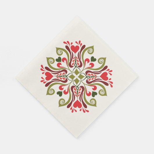 Serviette En Papier Motif Floral Tulip hongrois (Coin)