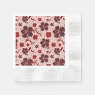 Serviette En Papier Motif floral vibrant avec des fleurs colorées