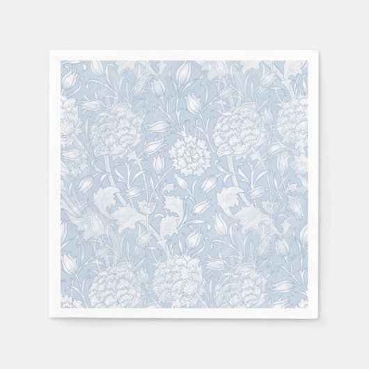 Serviette En Papier Motif Floral William Morris en bleu (Devant)