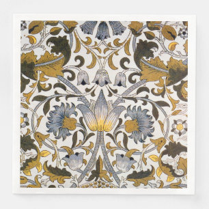 Serviette En Papier Motif floral William Morris Lodden : bleu or