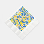 Serviette En Papier Motif folklorique aux couleurs du drapeau ukrainie (Coin)