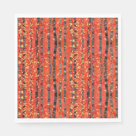 Serviette En Papier Motif forestier d'Aspen Birch Tree (Devant)