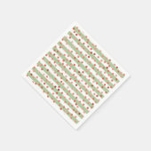 Serviette En Papier Motif Fraise (Coin)
