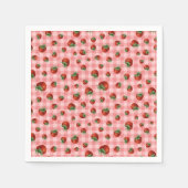 Serviette En Papier Motif Fraise (Devant)