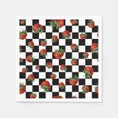 Serviette En Papier Motif Fraise (Devant)