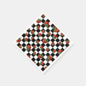 Serviette En Papier Motif Fraise (Coin)