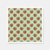 Serviette En Papier Motif Fraise (Devant)