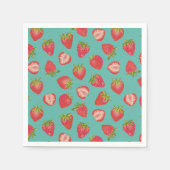 Serviette En Papier Motif fraise (Devant)