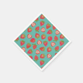 Serviette En Papier Motif fraise (Coin)