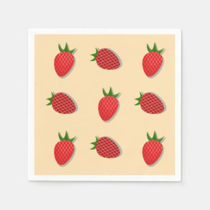 Serviette En Papier Motif fraise pour des vibes estivales fruitées