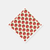 Serviette En Papier Motif fraises, fraises rouges, fruits, feuilles (Coin)