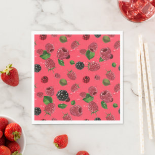 Serviette En Papier Motif framboise