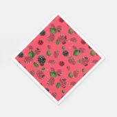 Serviette En Papier Motif framboise (Coin)