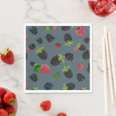 Serviette En Papier Motif framboise 2 (En situation)