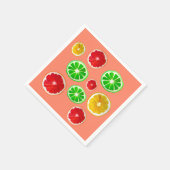 Serviette En Papier Motif fruité juteux coloré fruité (Coin)