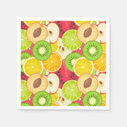 Serviette En Papier Motif Fun Coloré (Devant)